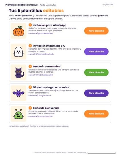 5 plantillas editables en Canva