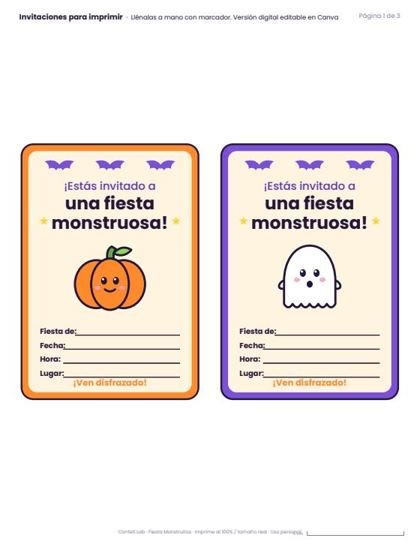Invitaciones para imprimir